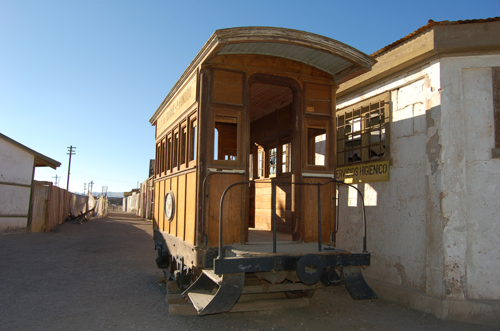 Railroad car from Iquique to Pueblo Hundido (now called Diego de Almagro).