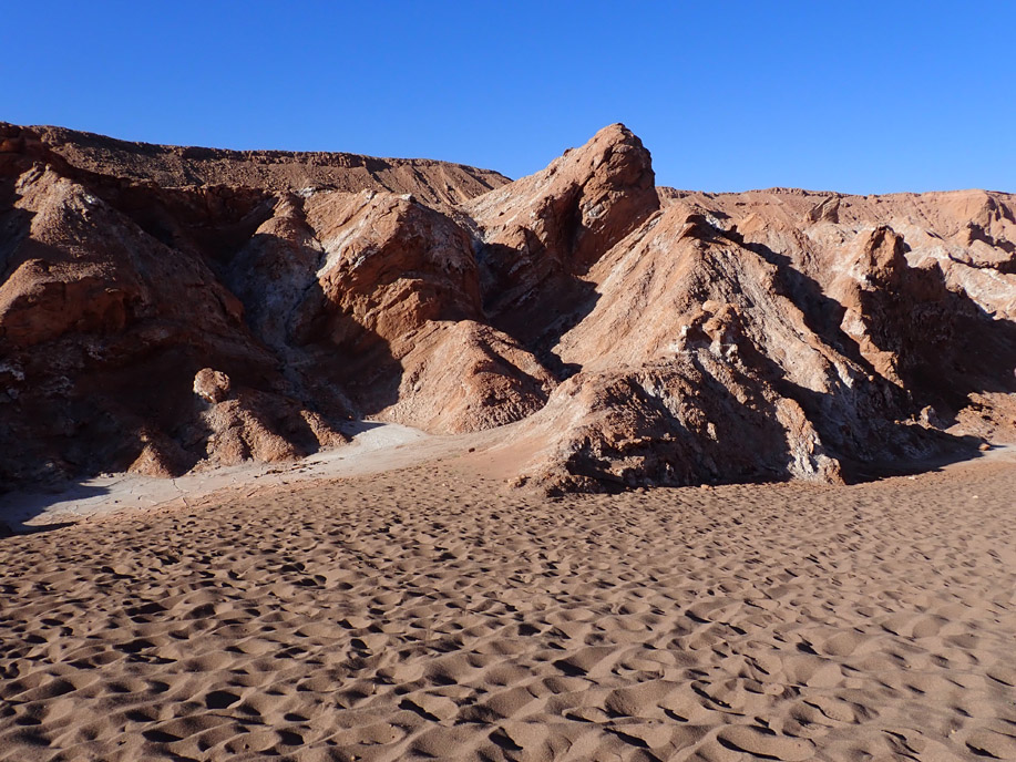 Valle de Marte, capas salinas y arcillosas plegadas de la Formación San Pedro.
